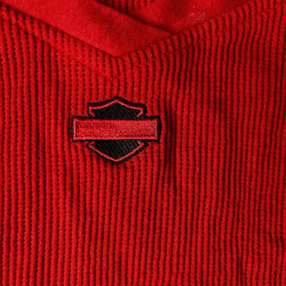 Harley Davidson  Long Sleeved Thermal Womens Sz X Large Red - Picture 3 of 8